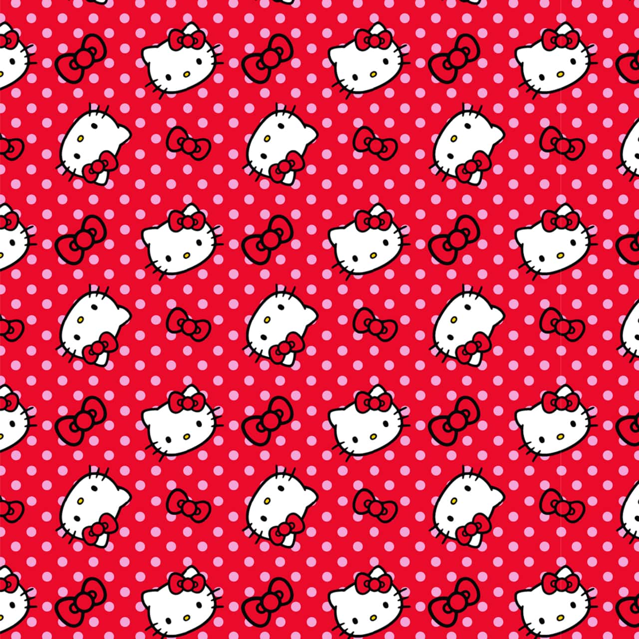 Hello Kitty&#xAE; Polka Dot Cotton Fabric
